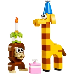 LEGO CREATOR URODZINOWE ZWIERZAKI MAŁPKA ŻYRAFA URODZINY TORT 60 EL. 30689