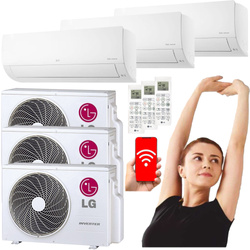 KLIMATYZATOR ŚCIENNY LG STANDARD 2 2,5kW WiFi COMFORT AIR NAWIEW 4D - 3 szt