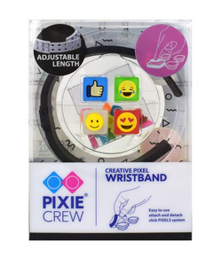 PIXIE CREW BRANSOLETKA SILIKONOWA CZARNA EMOJI