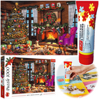 PUZZLE 1000 IDĄ ŚWIĘTA CHOINKA BOŻE NARODZENIE TREFL 10745 + KLEJ DO PUZZLI