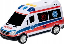 AMBULANS KARETKA POGOTOWIE RATUNKOWE SYRENY ŚWIATŁA SAMOCHÓD Z DŹWIĘKIEM