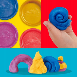 PLAY-DOH CIASTOLINA METALICZNA BŁYSZCZĄCA MASA PLASTYCZNA 4 SŁOICZKI HASBRO