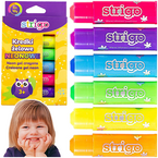KREDKI ŻELOWE W SZTYFCIE WYKRĘCANE STRIGO 6 NEONOWYCH KOLORÓW MIĘKKIE
