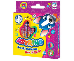 KREDKI ŚWIECOWE WOSKOWE ASTRINO 24 INTENSYWNE KOLORY ASTRA