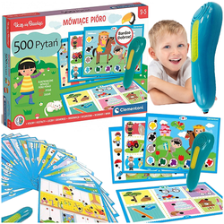 PIÓRO MÓWIĄCE 500 PYTAŃ GRA EDUKACYJNA INTERAKTYWNA NAUKA KOLORY CLEMENTONI