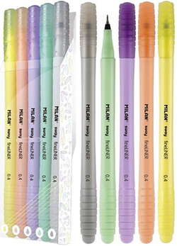 CIENKOPISY PISAKI PASTELOWE 0.4 MM 5 KOLORÓW SZKOLNE BIUROWE MILAN