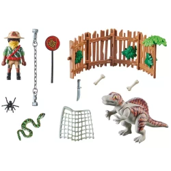 PLAYMOBIL DINO RISE PUŁAPKA NA DINOZAURA SPINOZAUR KŁUSOWNIK KLOCKI 