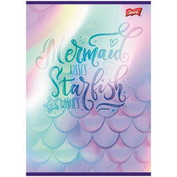 ZESZYT W 3 LINIE A5/16 KARTEK LAMINOWANY UNIPAP MAJEWSKI MERMAID SYRENKA 