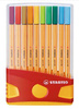 CIENKOPISY STABILO POINT 88 W ETUI PISAKI FLAMASTRY 20 KOLORÓW