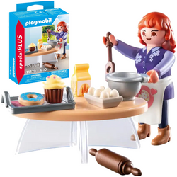 PLAYMOBIL PANI CUKIERNIK FIGURKA AKCESORIA KUCHENNE SPECIAL PLUS 18 EL.