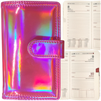 KALENDARZ KSIĄŻKOWY B6 2026 ROK Z ZAPIĘCIEM PLANER TERMINARZ MIRROR RÓŻOWY