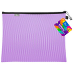 TECZKA A4 KOPERTA Z SUWAKIEM METALOWYM PLASTIKOWA ORGANIZER FIOLETOWA TETIS