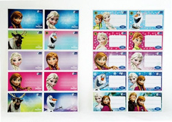 NAKLEJKI NA ZESZYTY 10 SZT FROZEN - KRAINA LODU