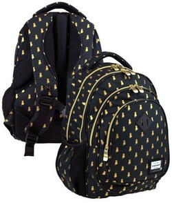 2w1 PLECAK I PIÓRNIK ZŁOTE KOTY GOLDEN KITTY HEAD