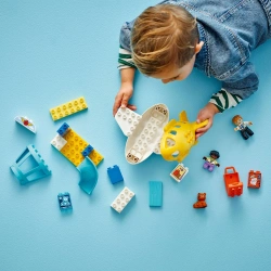 LEGO DUPLO PIERWSZY RAZ NA LOTNISKU SAMOLOT PILOT MIŚ DUŻE KLOCKI 10443
