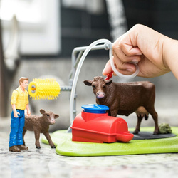 SCHLEICH FARM WORLD MYJNIA DLA BYDŁA STACJA DO MYCIA KRÓW FIGURKI 42529