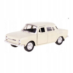 SKODA 100 KREMOWY METALOWY SAMOCHÓD KOLEKCJONERSKI WELLY 1:34