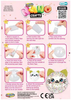 TAŚMA NANO CRAFTS ZESTAW INFLATABLE BUDDIES TRIO ZABAWKA KREATYWNA 27 EL.