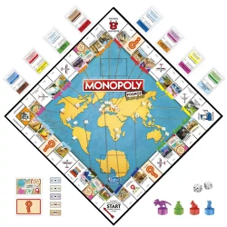 GRA MONOPOLY PODRÓŻ DOOKOŁA ŚWIATA EKONOMICZNA PLANSZOWA WERSJA PL HASBRO