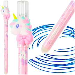 DŁUGOPIS WYMAZYWALNY ŚCIERALNY JEDNOROŻCE NIEBIESKI 0,5mm STRIGO - 2 sztuki