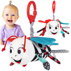 ZAWIESZKA DO WÓZKA SENSORYCZNA KONTRASTOWA PSZCZÓŁKA DZWONECZEK BALIBAZOO