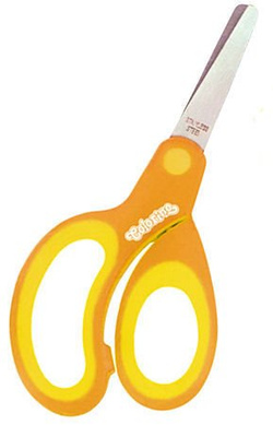 NOŻYCZKI SZKOLNE GUMOWA RĄCZKA 13 CM COLORINO KIDS