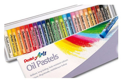 PASTELE OLEJNE PENTEL ARTS KREDKI 25 KOLORÓW MIĘKKIE ARTYSTYCZNE