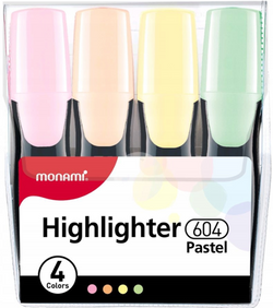 ZAKREŚLACZ MARKER DO TEKSTU 4SZT PASTEL 604 MONAMI