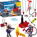 PLAYMOBIL STRAŻ POŻARNA STRAŻACY Z GAŚNICĄ CITY AKCJA RATUNKOWA POMPA WODNA