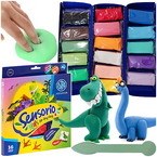 MASA PLASTYCZNA SENSORIO ASTRA SENSORYCZNA KREATYWNA 16 KOLORÓW DINOZAURY