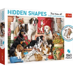 PUZZLE 1000 ELEMENTÓW HIDDEN SHAPES PSIA ZABAWA UKŁADANKA - 10675 TREFL