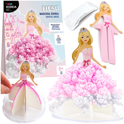 MAGICZNA SUKNIA Z KRYSZTAŁKÓW KSIĘŻNICZKI BLUSH KREATYWNY EKSPERYMENT KIDEA