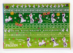 BLOK RYSUNKOWY A4 KOLOROWY 20K KRAINA LODU FROZEN