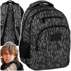 PLECAK SZKOLNY MŁODZIEŻOWY DERFORM BACKUP W58 STEEL SZARE PIKSELE