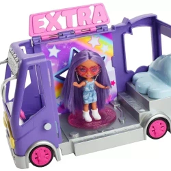 BARBIE EXTRA MINI MINIS LALKA AUTOBUS KONCERTOWY SAMOCHÓD ROZKŁADANY MATTEL