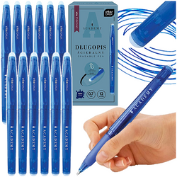 DŁUGOPIS ZMAZYWALNY WYMAZYWALNY ACADEMY INTERDRUK NIEBIESKI 0.7mm - 12 szt.
