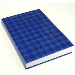 ZESZYT A4 W KRATKĘ KRESKA BRULION 400 kartek W TWARDEJ OPRAWIE NIEBIESKI