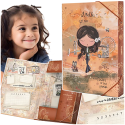 TECZKA Z GUMKĄ A4 KARTONOWA LAKIEROWANA ANEKKE GRZBIET 4,5 cm ARGUS