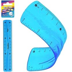 LINIJKA ELASTYCZNA 15CM FLEXI BAMBINO ST. MAJEWSKI NIEŁAMLIWA - 3 szt.