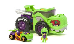 T-RACERS MEGA WHEELS - POJAZD T-REX + FIGURKA