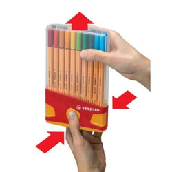 CIENKOPISY STABILO POINT 88 W ETUI PISAKI FLAMASTRY 20 KOLORÓW