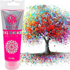 FARBA AKRYLOWA DECO ARTEA TUBKA ASTRA NEONOWY RÓŻOWY 75 ml