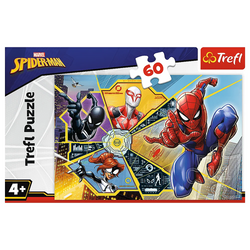PUZZLE SPIDERMAN W SIECI MARVEL 60 EL. UKŁADANKA DLA DZIECI TREFL 17372
