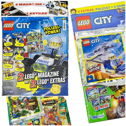 LEGO CITY POLIZEI POWER NR.1 GAZETKI 2 MAGAZYNY + 2 DODATKI POLICJA