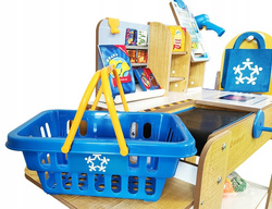 DREWNIANA KASA SAMOOBSŁUGOWA DLA DZIECI DUŻA SKLEPOWA AKCESORIA KIDKRAFT