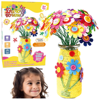 GUZIKOWY BUKIET ZESTAW KREATYWNY EDUKACYJNY FILCOWE KWIATY WAZON DIY