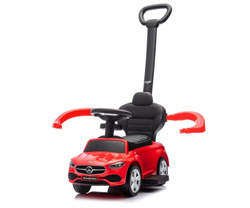 JEŹDZIK Z RĄCZKĄ DLA DZIECI SAMOCHÓD MERCEDES-BENZ C CZERWONY MILLY MALLY