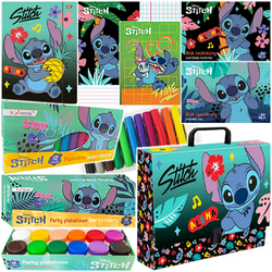 WYPRAWKA SZKOLNA STITCH MAJEWSKI BLOKI ZESZYTY 32K FARBY PLASTELINA (8 EL.)