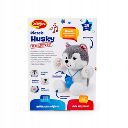 PIESEK INTERAKTYWNY HUSKY NAGRYWA ODTWARZA CZUJNIKI DOTYKU KOŁYSANKI DUMEL