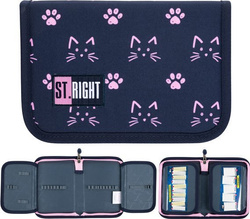 PIÓRNIK DWUKLAPKOWY ST.RIGHT CATS KOTKI KOCIE ŁAPKI GRANATOWY